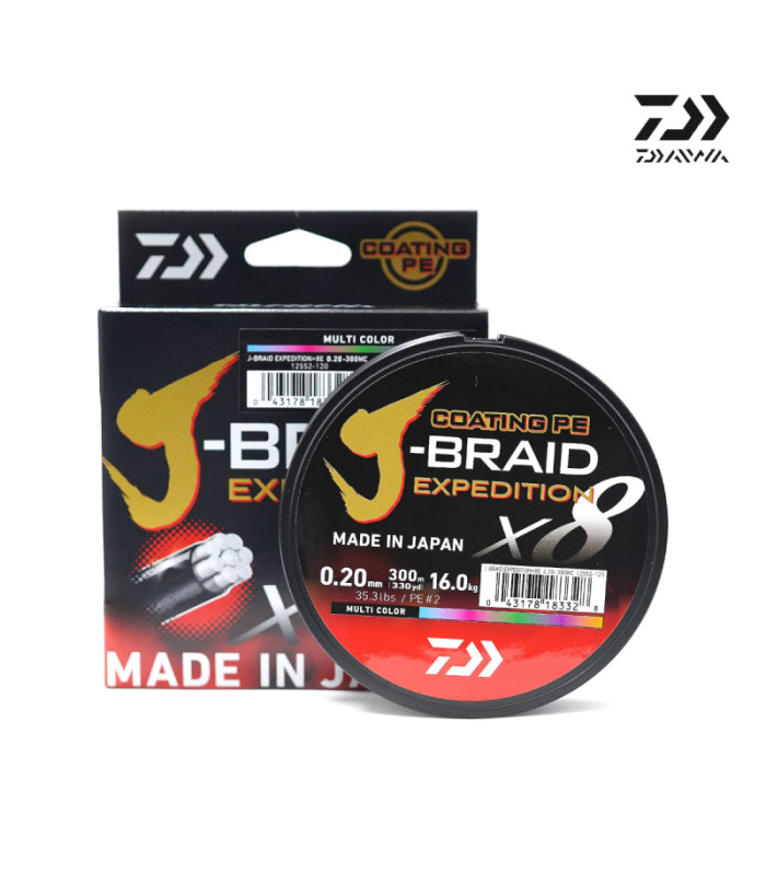 DAIWA J-BRAID EXPEDITION X8 MULTICOLOR 300m