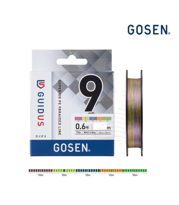 GOSEN GUIDUS PE×9 300m MULTI COLOR