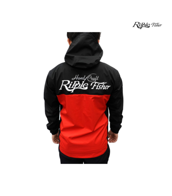 RIPPLE FISHER SHELL JACKET RED x BLACK