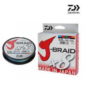 Плетено влакно DAIWA J-BRAID X8 MULTICOLOR 300m