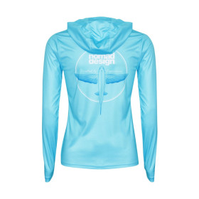 NOMAD DESIGN HOODED TECH WOMENS FLYER TEAL