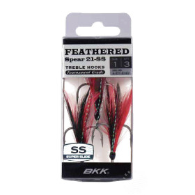 BKK HOOKS FEATHERED SPEAR 21-SS - RED-BLACK