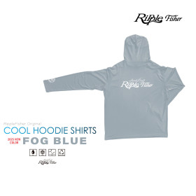 UV блуза с качулка RIPPLE FISHER COOL HOODIE SHIRT - FOG BLUE