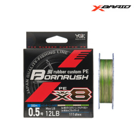 Плетено влакно X-BRAID BORNRUSH TAI-RUBBER CUSTOM PE WEX8 - 300m
