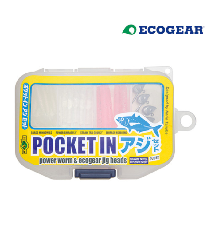 Дневен комплект силикони и глави ECOGEAR POCKET IN AJI SET
