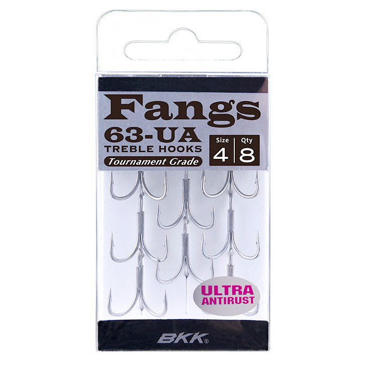 BKK Fangs 62 UA Treble Hooks - Size 2/0 - Ultra Antirust